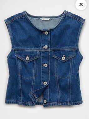 NWT AE Boxy Denim Vest